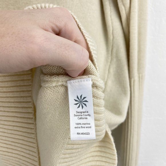 Athleta Merino Nopa Tunic Sweater Womens XS 100% Merino Extra Fine Wool IVORY - Picture 7 of 10